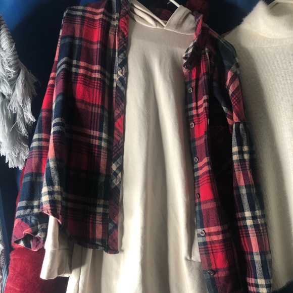 Flannel hoodie dress Forever 21 - Picture 1 of 1